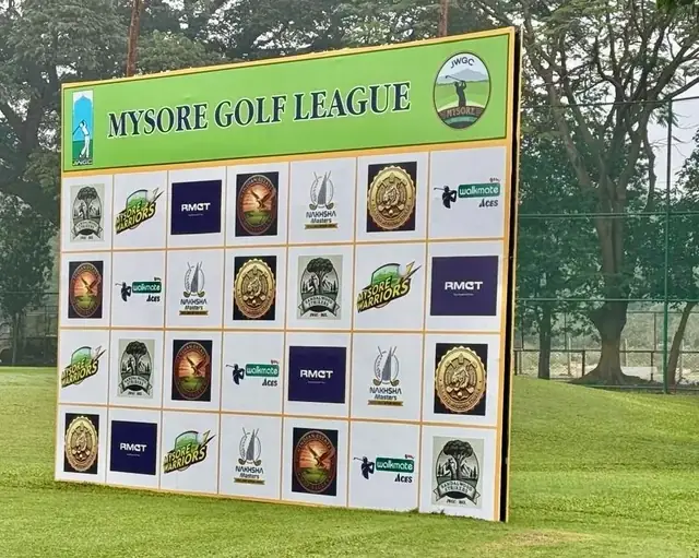 Mysore Golf League sponsor board