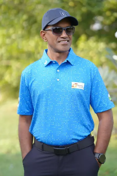 Tigers player in team blue, matchday portrait